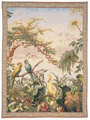 Гобелен экзотические птицы французский гобелен Pansu