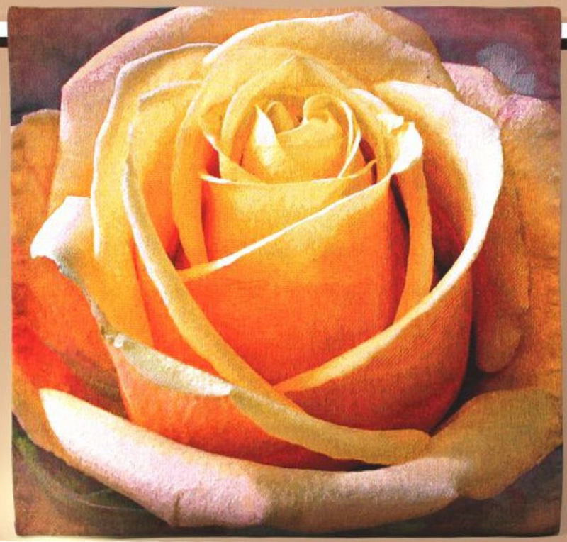 гобелен желтая роза бельгийский гобелен